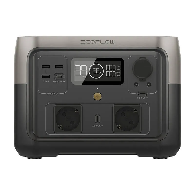 Переносная зарядная станция EcoFlow RIVER 2 Max ZMR610-B-EU 512Wh 500w(1000w max)